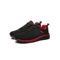 Woobling Mens Sneakers for Jogging Workout Fitness Lightweight Breathable Slip On Gym Athletic Tennis Shoes Black Red 11