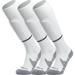 APTESOL Knee High Soccer Socks Team Sport Cushion Socks for Boys Girls Men Women [3-Pair White M]