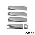 OMAC Car Door Handle Cover Protector for Audi A4 2001-2005 Steel Chrome 5 Pcs
