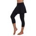 wofedyo Yoga Pants Women Women s Casual Skirt Leggings Tennis Pants Sports Fitness Cropped Culottes Leggings for Women Joggers for Women Black S