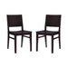 Linon Darcy Mid-Century Dining Side Chair Set of 2 Espresso Finish