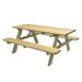 Outdoor Essentials Homestead 6 Ft. Wood Picnic Table with Benches