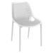 32.25 White Stackable Outdoor Patio Dining Chair