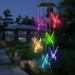 Dengmore Garden Decorative Wind Chimes Solar LED Wind Chime Transparent Hummingbird Wind Chime Color Changing