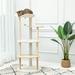 Pefilos Cat Tree Tower for Large Cats Cat Tree for Indoor Cats Kitty Climbing Cat Scratching for Furniture with Scratching Post Dangling Ball for Indoor Cats Upgraded Beige