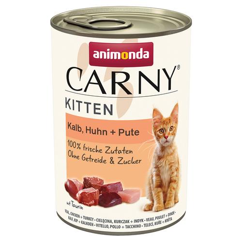 12x 400g Carny Kitten: Kalb, Huhn & Pute Animonda Nassfutter für Katzen