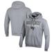 Men's Champion Heather Gray Wake Forest Demon Deacons Stack Logo Volleyball Powerblend Pullover Hoodie