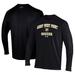 Men's Under Armour Black Army Knights Soccer Arch Over Performance Long Sleeve T-Shirt