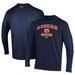 Men's Under Armour Navy Auburn Tigers Soccer Arch Over Performance Long Sleeve T-Shirt