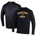 Men's Under Armour Black Maryland Terrapins Soccer Arch Over Performance Long Sleeve T-Shirt