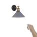 FSLiving USB Charging Dimmable Cordless Remote Control Battery LED Wall Lamp Fixture Low-Voltage 5V LED Modern Design Macaroon Grey Wall Sconce for Laundry Dorm Bedroom - 1 Pack