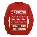 Tstars Boys Unisex Christmas Shirts Gift Dabbing Through the Snow Santa Christmas Dab Kids Family Holiday Shirts Xmas Party Christmas Gifts for Boy Youth Kids Long Sleeve T Shirt