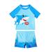 URMAGIC 1-5T Toddler Baby Boys Short Sleeve Rash Guard Trunks Two Pieces Swimsuits Cartoon Swimwear