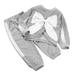 JDEFEG Cute Clothes for Young Teen Girls Toddler Kids Baby Girls Long Sleeve Bowknot Tops Sweatshirt Solid Pant Trousers Outfits Set 2Pcs 3 Month Baby Girl Gift Polyester Grey 100