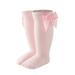 DNDKILG Infant Baby Toddler Child Children Kids1 Bow Cotton Knee High Socks for Girl Infant Baby Toddler Child Children Kids2 Stockings Breathable Socks Pink 6M-7Y