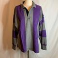 Adidas Shirts | Adidas Equipment Color Block Rugby Shirt Long Sleeve Purple Grey Men’s Xl | Color: Gray/Purple | Size: Xl