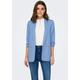 Kurzblazer ONLY "ONLELLY 3/4 LIFE BLAZER TLR NOOS" Gr. 36 (S), blau (provence) Damen Blazer