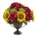 Nearly Natural Sunflower and Hydrangea Artificial Arrangement
