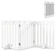 Maxmass Wooden Freestanding Pet Gate, Foldable Dog Barrier with 360°Flexible Hinges and Non-slip Foot Pads, 3/4 Panel Safety Fence for Stairs (152 x 60 cm, White)