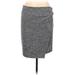 Ann Taylor LOFT Outlet Casual Skirt: Black Marled Bottoms - Women's Size Large Petite