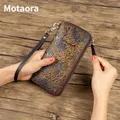 MOTAORA-Portefeuilles en cuir véritable pour femmes sac à main rétro multi-téléphone longs sacs à