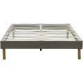 Gregory - Solide et Confortable Sommier Tapissier marron + Pieds en 20 cm pour matelas en 160x200