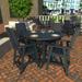 Glennville 5 Piece Commercial Counter Dining Set