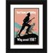 Nobbs P.E. 23x32 Black Ornate Wood Framed with Double Matting Museum Art Print Titled - WWI: Your Chums Are Fighting; Why Arent You?