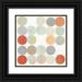 Mullan Michael 12x12 Black Ornate Wood Framed with Double Matting Museum Art Print Titled - Dots II Square II