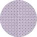 Ahgly Company Machine Washable Indoor Round Transitional Cotton Candy Pink Area Rugs 4 Round