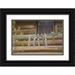 Paulson Don 24x17 Black Ornate Wood Framed with Double Matting Museum Art Print Titled - MT Clothes pins on a clothesline by a log cabin