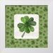 Reed Tara 12x12 White Modern Wood Framed Museum Art Print Titled - Shamrock Rainbows VI