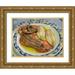 Kaveney Wendy 18x15 Gold Ornate Wood Framed with Double Matting Museum Art Print Titled - Italy Camogli Plate of anchovies