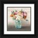 Nai Danhui 20x20 Black Ornate Wood Framed with Double Matting Museum Art Print Titled - French Cottage Bouquet II