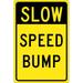 National Marker Reflective Slow Speed Bump Warning Traffic Control Sign 18 x 12 Aluminum