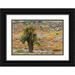 Jones Adam 18x13 Black Ornate Wood Framed with Double Matting Museum Art Print Titled - Carpet weed along with Opuntia prickly pear cactus-South Plaza Island-Galapagos Islands-Ecuador