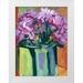 Ferrell Erin McGee 19x24 White Modern Wood Framed Museum Art Print Titled - Violet Spring Flowers IV