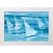 Hristova Albena 18x13 White Modern Wood Framed Museum Art Print Titled - Summer Sail III Blue