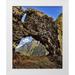 Terrill Steve 20x24 White Modern Wood Framed Museum Art Print Titled - OR Rock of Ages Arch in Columbia River Gorge NSA