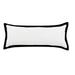 Ox Bay 14 x 36 Hand-Woven White/ Black Bordered Organic Cotton Pillow Cover