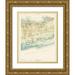 USGS 26x32 Gold Ornate Wood Framed with Double Matting Museum Art Print Titled - Islip New York Quad - USGS 1904