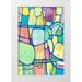 OToole Tim 17x24 White Modern Wood Framed Museum Art Print Titled - Stained Glass Composition I