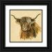 Vassileva Silvia 12x12 Black Ornate Wood Framed with Double Matting Museum Art Print Titled - Highland Animal Cow