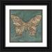 Meagher Megan 20x20 Black Ornate Wood Framed with Double Matting Museum Art Print Titled - Collage Butterfly II