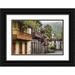 Bibikow Walter 24x17 Black Ornate Wood Framed with Double Matting Museum Art Print Titled - Spain-Canary Islands-Gran Canaria Island-Teror-main street and traditional houses