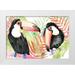 Parker Jennifer Paxton 32x23 White Modern Wood Framed Museum Art Print Titled - Toucan Palms Collection A