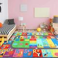Dwelke Kids Educational Rug Kids Collection Area Rug for Learning Alphabet Numbers Colors Season and Animal Words Playmat for Classroom Playroom 4 x6
