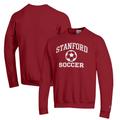 Men's Champion Cardinal Stanford Soccer Icon Powerblend Pullover Sweatshirt