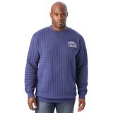 Men's Big & Tall Russell® Quilted Crewneck Sweatshirt by Russell Athletic in Washed Navy (Size 6XL)