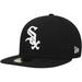Men's New Era Black Chicago White Sox Throwback Authentic Collection 59FIFTY Fitted Hat